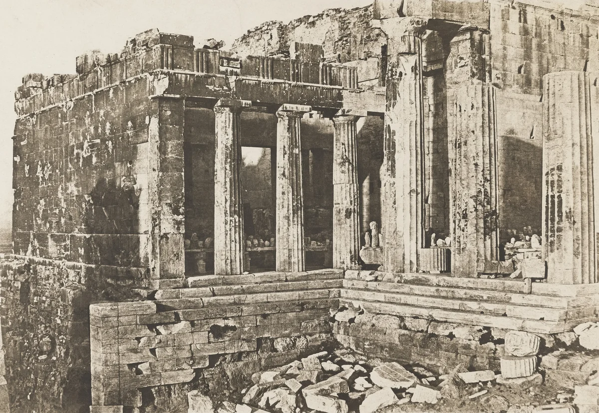 L'acropole d'athènes, les Propylées, Aile Gauche ou Pinacothèque by Eugène Piot, photograph, 1852