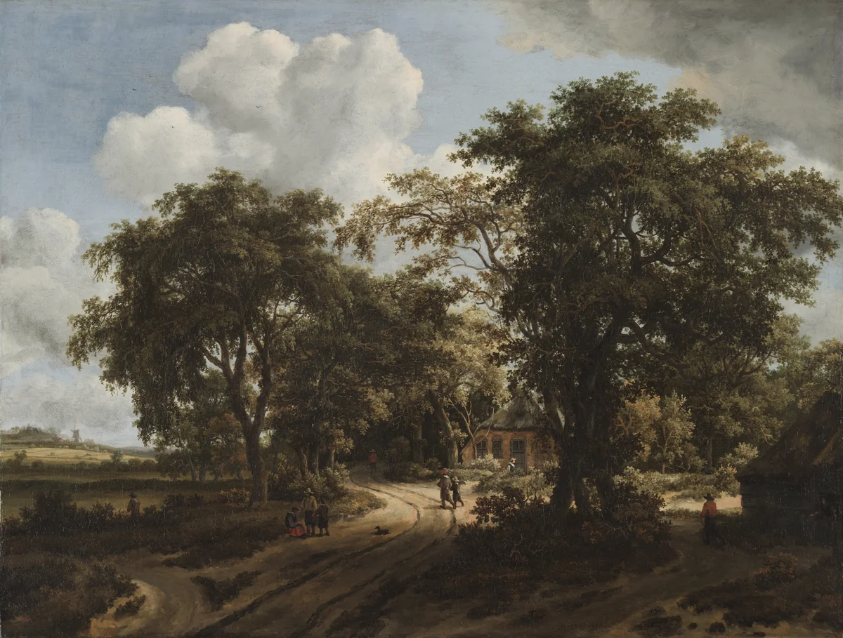 A Cottage in the Woods by Meindert Hobbema, painting, 1657-1667