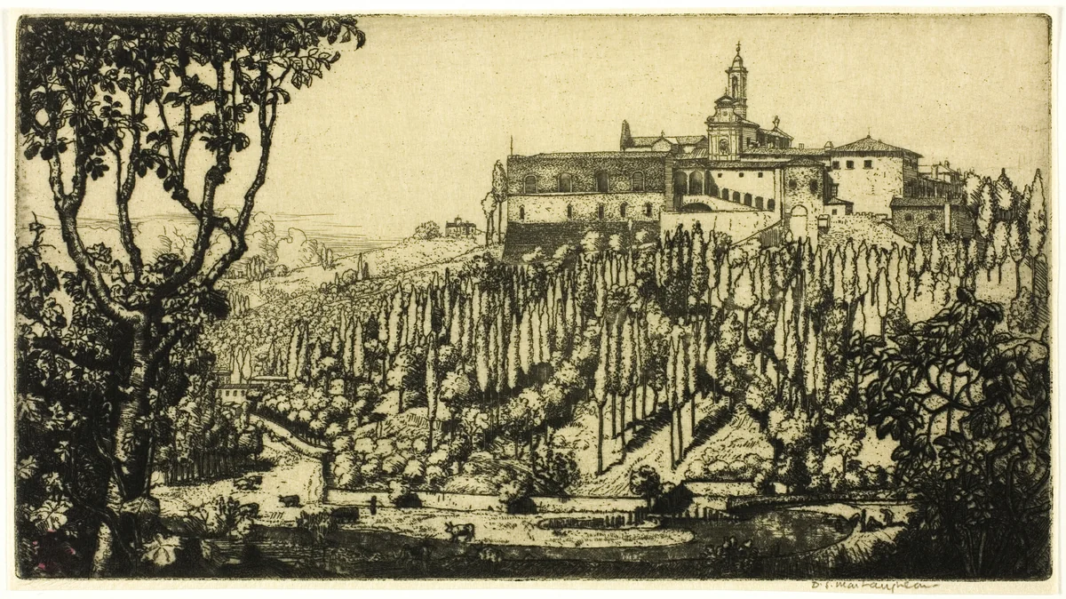 The Certosa, Florence by Donald Shaw MacLaughlan, print, 1904