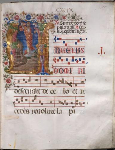 Antiphonary: Initial A, Resurrection by Girolamo da Cremona, manuscript, 1470-1480