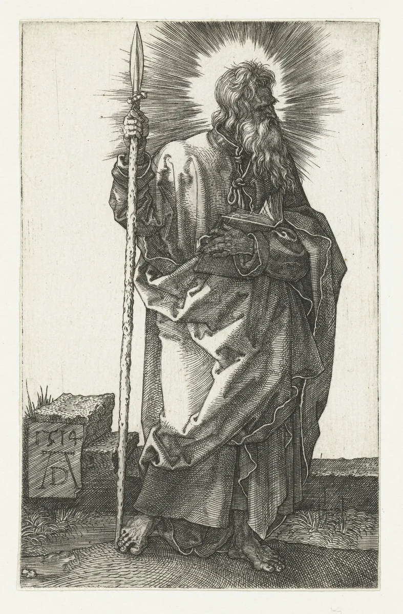 De apostel Thomas by Unknown, print, 1514
