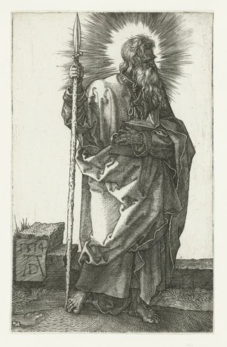 De apostel Thomas by Unknown, print, 1514