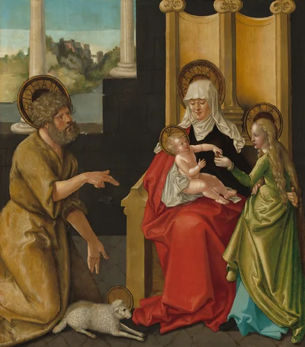 Saint Anne with the Christ Child, the Virgin, and Saint John the Baptist by Hans Baldung Grien, painting, 1511