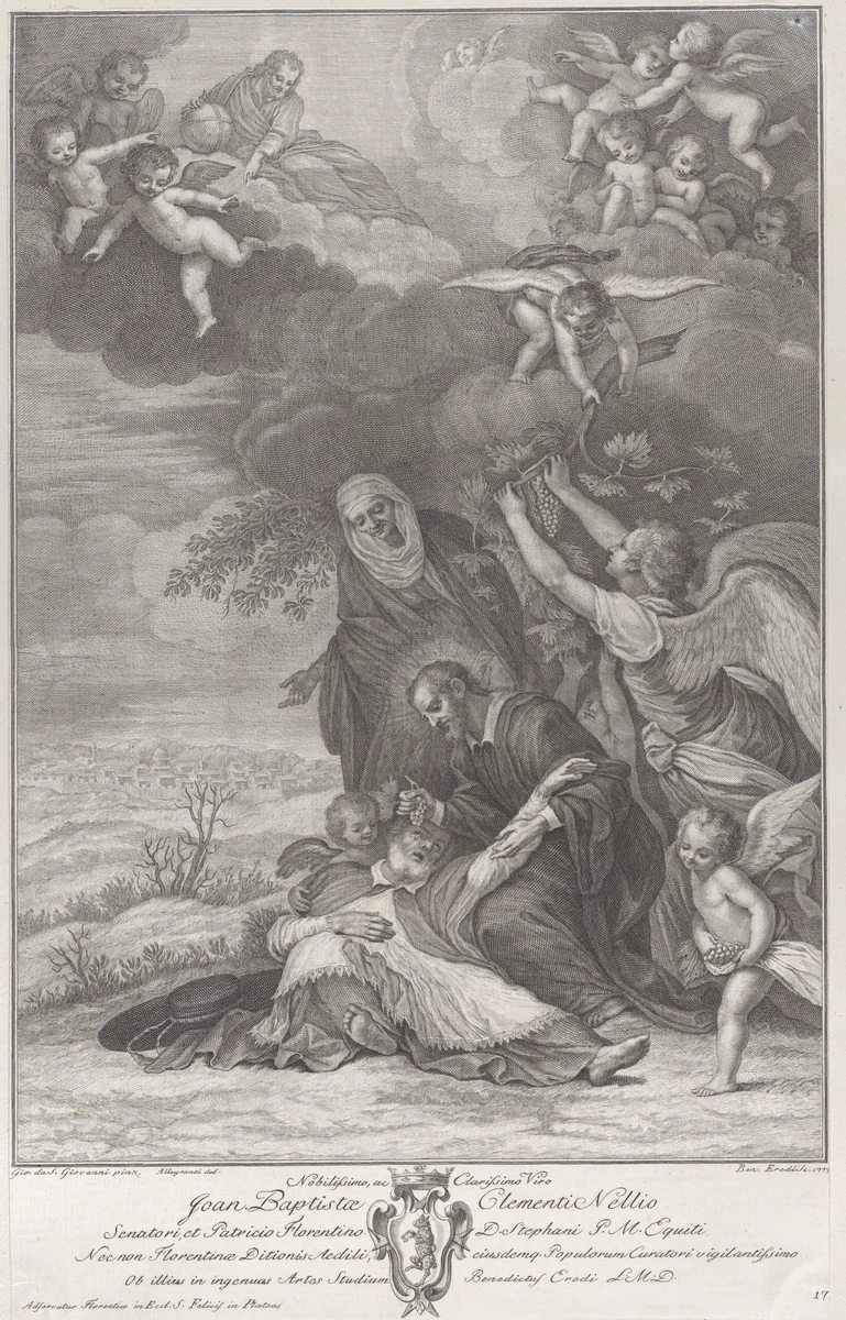 Miracle of a Saint by Benedetto Eredi, print, 1777