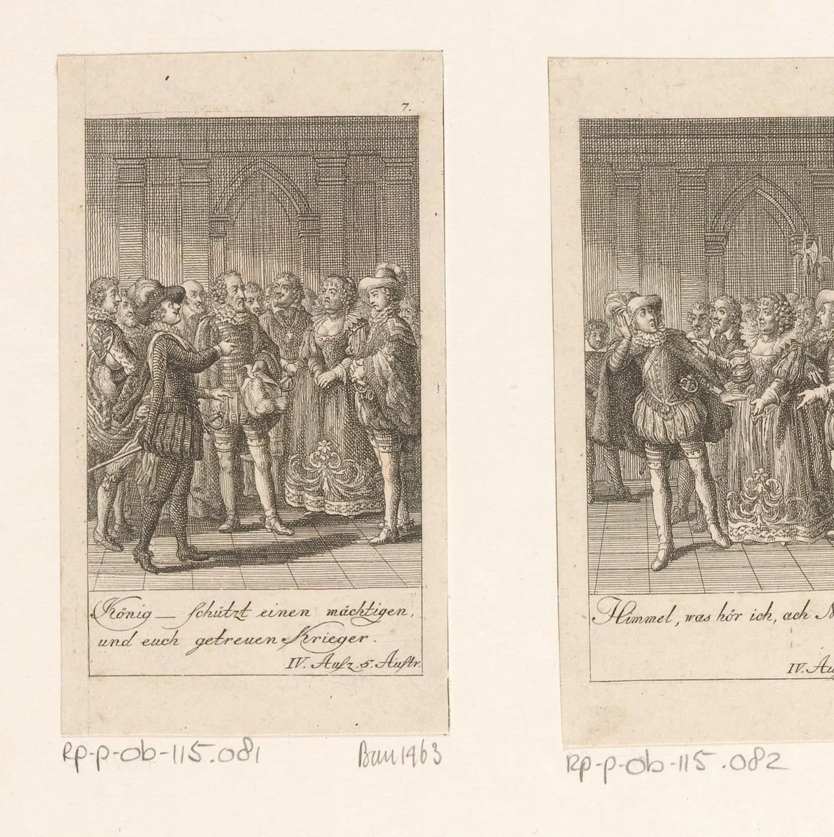 Hendrik van Navarra tegenover Karel IX by Daniel Nikolaus Chodowiecki, print, 1790