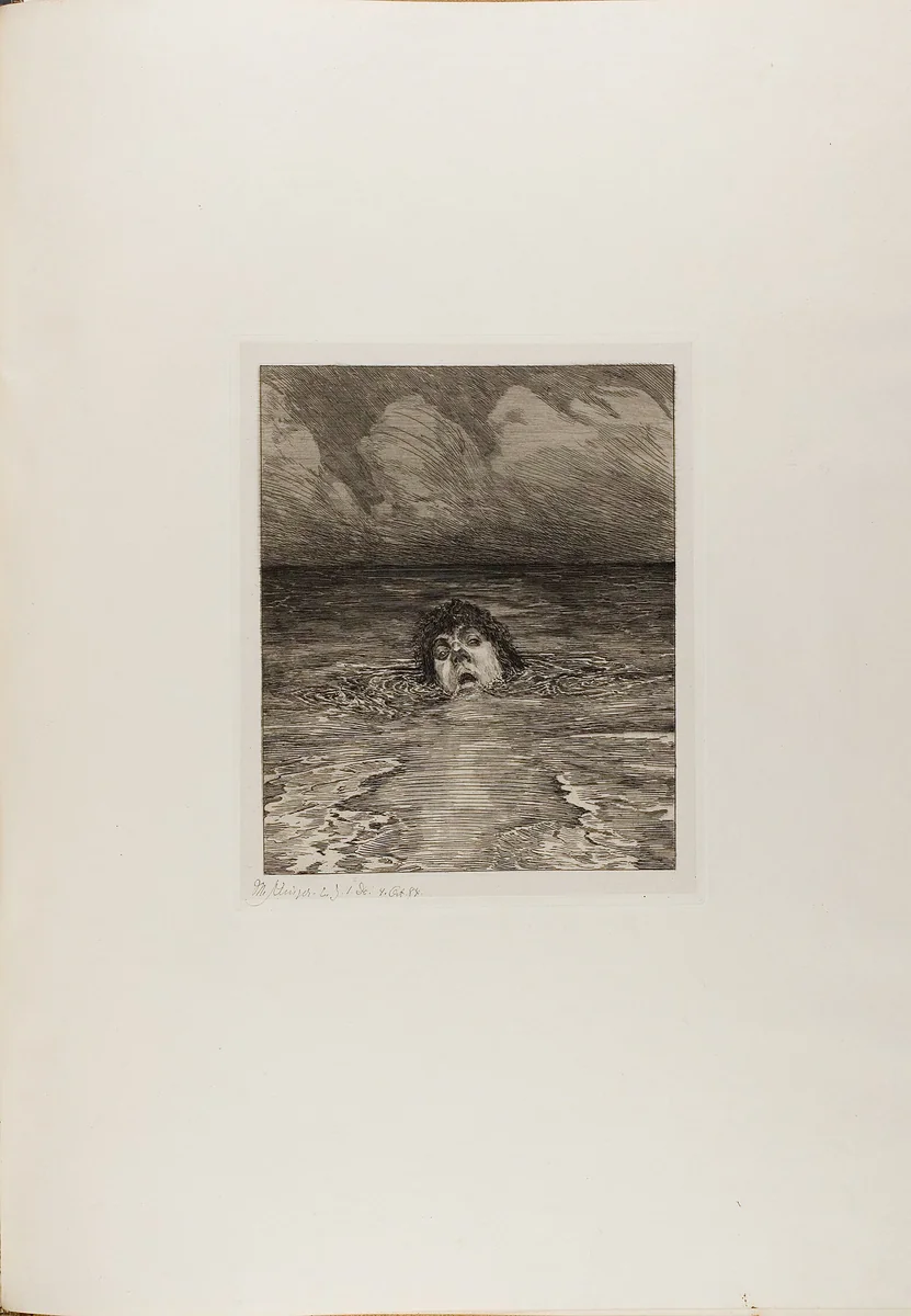 Downfall, plate twelve from A Life by Max Klinger, print, 1884