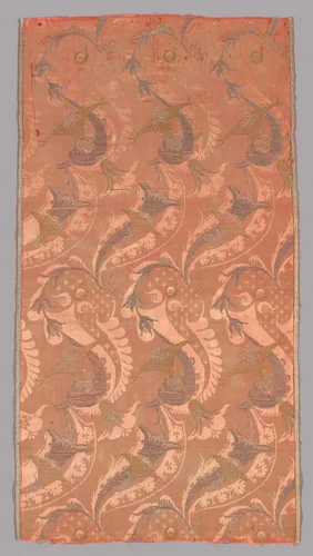 Panel (Dress Fabric) by France, textile, 1697-1718