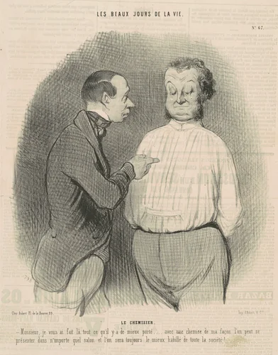 Le chemisier by Honoré Daumier, print, 1845