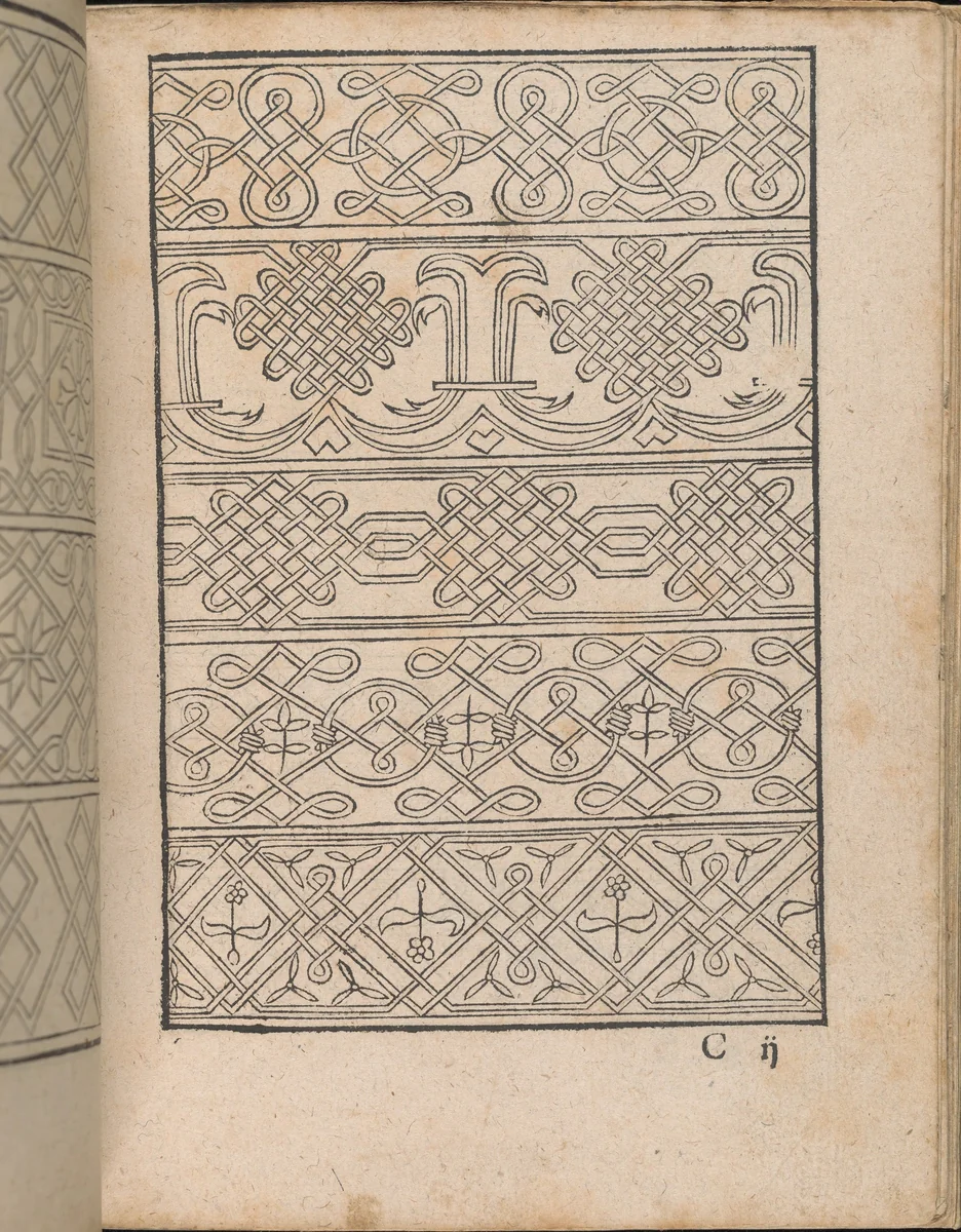 New Modelbüch allen Nägerin u. Sydenstickern (Page 10r) by Hans Hoffman, book, 1556