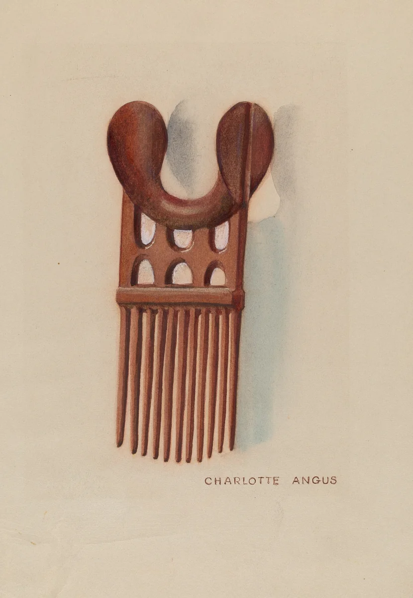 Wool Comb by Charlotte Angus, index of american design, 1937