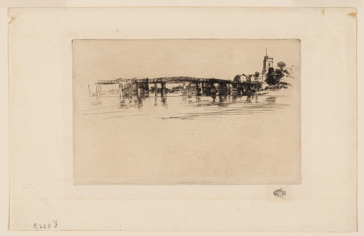 Little Putney Bridge by James McNeill Whistler, print, 1879