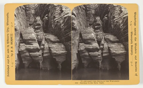 Stairway in the Navy Yard, No. 1040 from the series "In and About the Dells of the Wisconsin River" by Henry Hamilton Bennett, photograph, 1870-1908