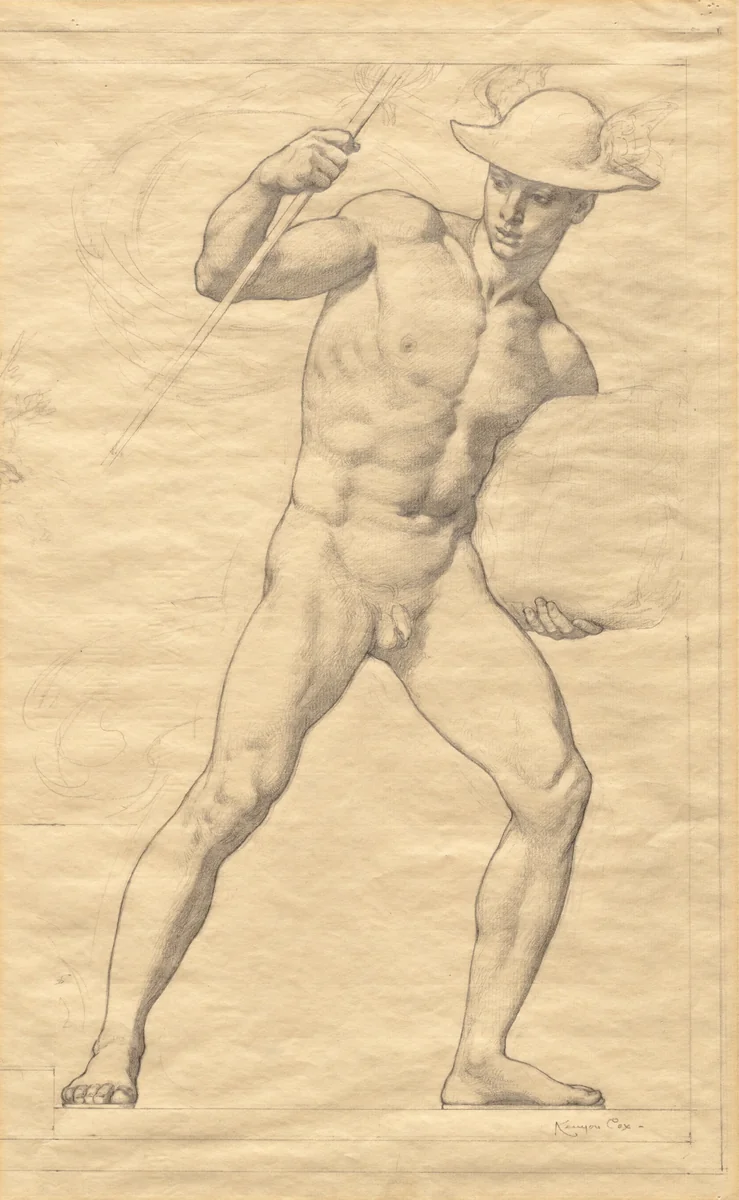 Mercury by Kenyon Cox, drawing, 1912