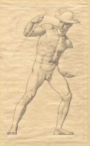 Mercury by Kenyon Cox, drawing, 1912