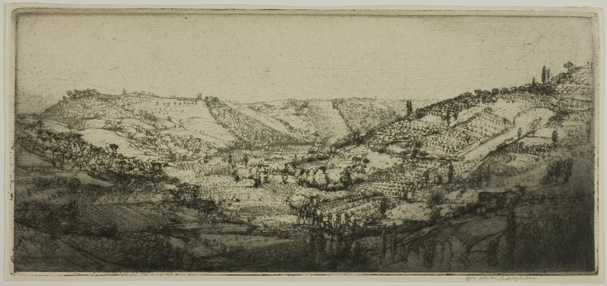 Val d'Ema by Donald Shaw MacLaughlan, print, 1909