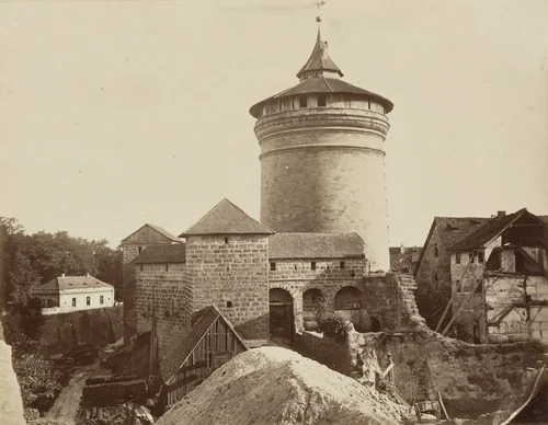 Laufer Gate, Nuremberg by Johann Hahn, photograph, 1871