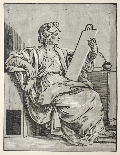 A Sibyl by Bartolommeo Coriolano, print, 1635-1645