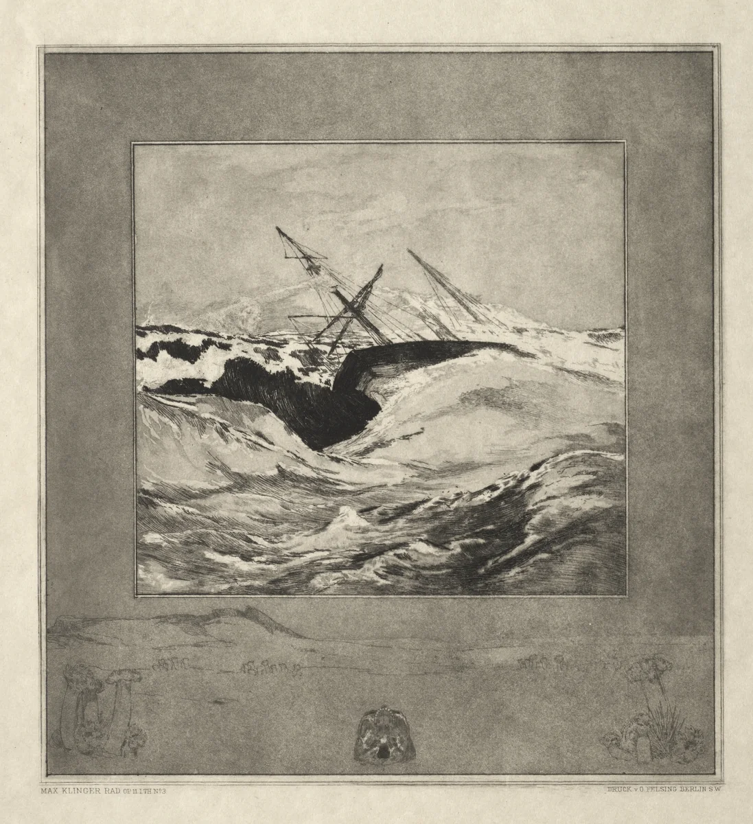 Vom Tode I, (Opus II, 1889) No. 3 by Max Klinger, print, 1884-1894
