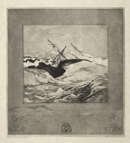 Vom Tode I, (Opus II, 1889) No. 3 by Max Klinger, print, 1884-1894