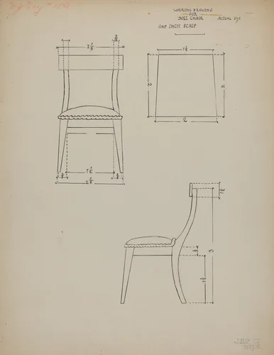 Doll Chair by Julie C. Brush, index of american design, 1936