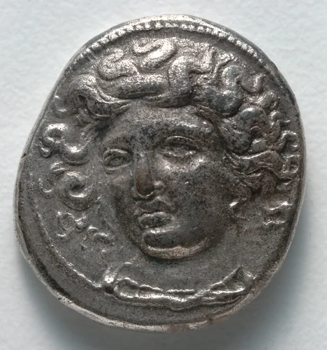 Drachma: Head of Larissa (Nymph) (obverse) by Unknown, metalwork, -380--315