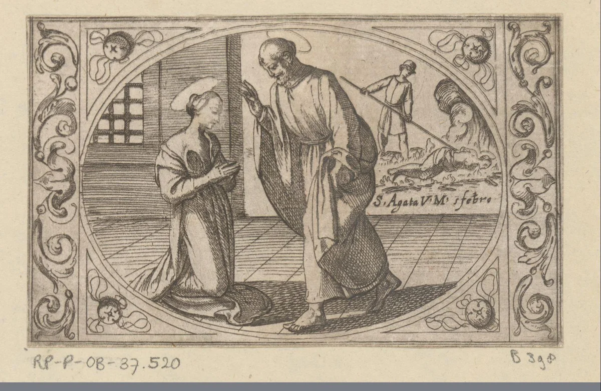 H. Agatha by Antonio Tempesta, print, 1565-1630