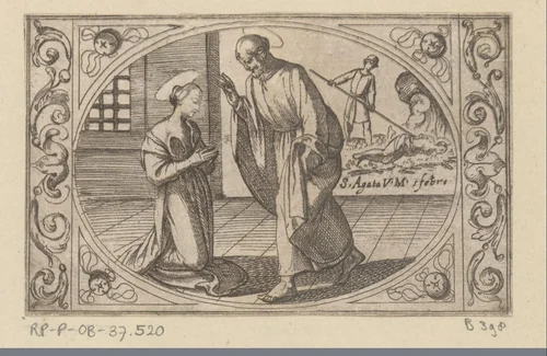 H. Agatha by Antonio Tempesta, print, 1565-1630
