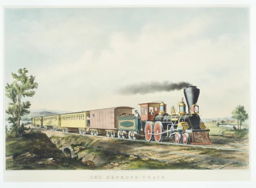 The Express Train by Charles Parsons, print, 1859
