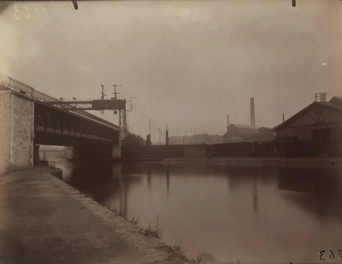Saint-Denis, canal. Matinée d'août par temps de pluie by Eugène Atget, photograph, 1925