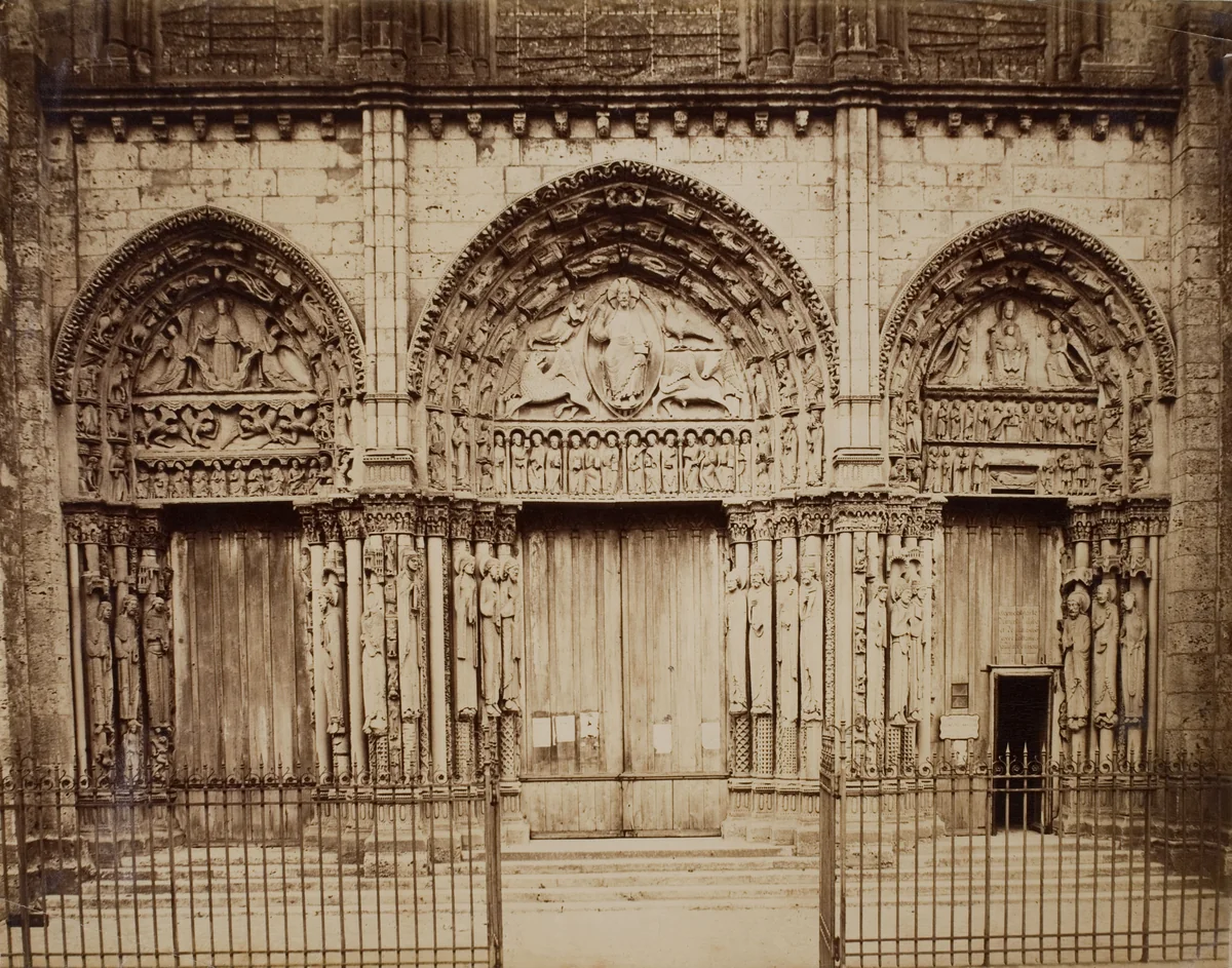 Untitled (Royal Portal of Chartres Cathedral) by Artist Unknown, photograph, 1860-1869