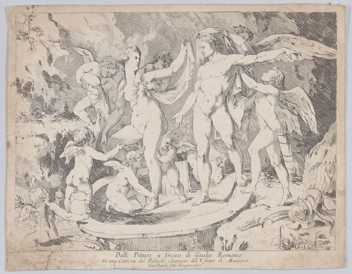 Mars and Venus in the Bath by Giovanni David, print, 1770-1790