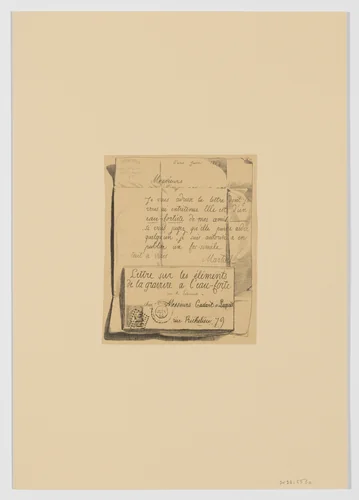 Lettre sur les éléments de la gravure à l'eau-forte (Letter on the Elements of Etching) by Adolphe Martial Potémont, print, 1864