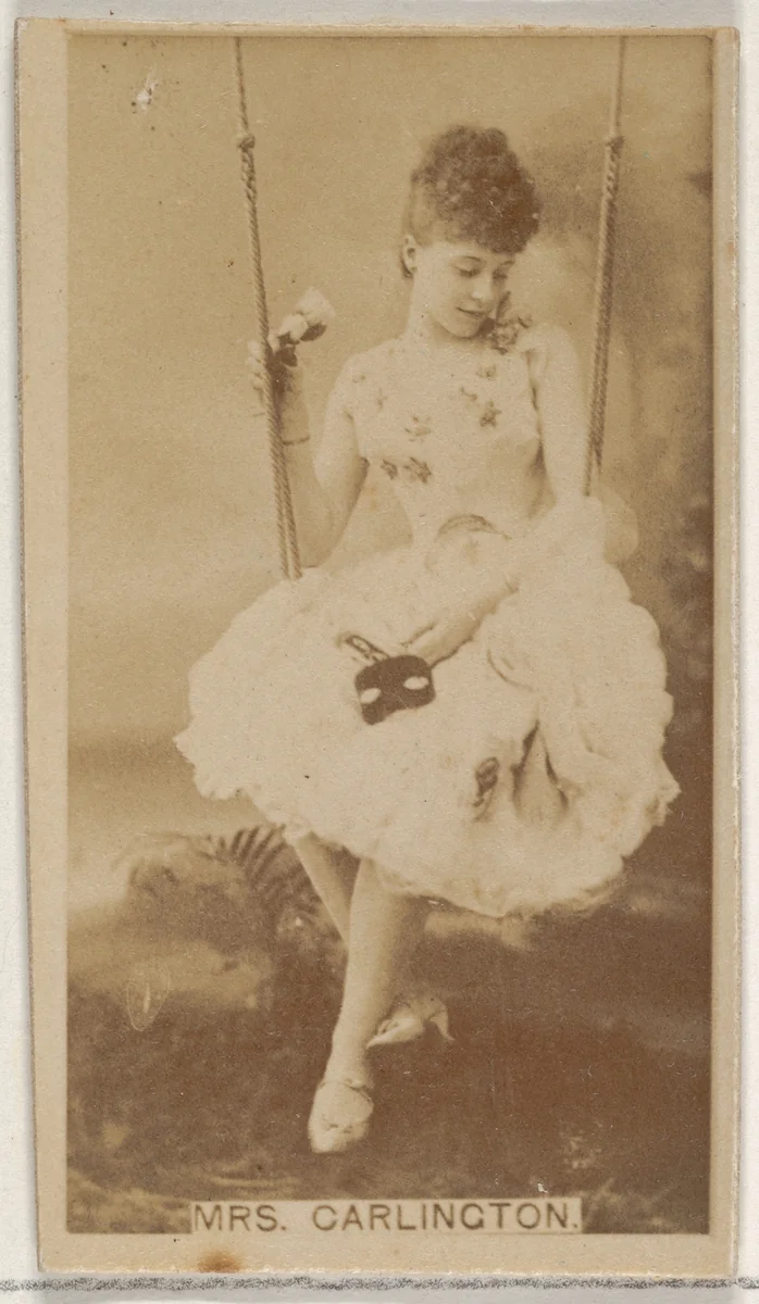 Mrs. Carlington, from the Actors and Actresses series (N45, Type 8) for Virginia Brights Cigarettes by Allen & Ginter, photograph, 1885-1891