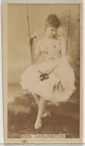 Mrs. Carlington, from the Actors and Actresses series (N45, Type 8) for Virginia Brights Cigarettes by Allen & Ginter, photograph, 1885-1891