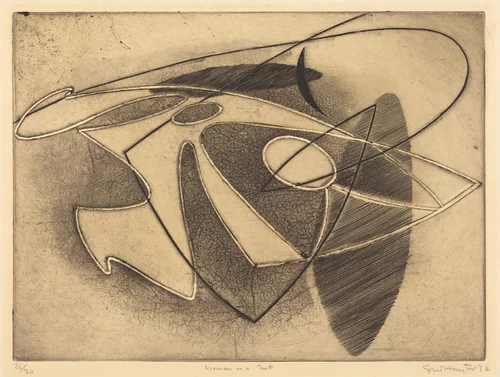 Woman in a Net by Stanley William Hayter, print, 1934
