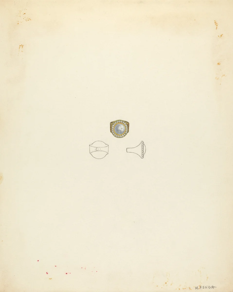 Ring by Michael Fenga, index of american design, 1940
