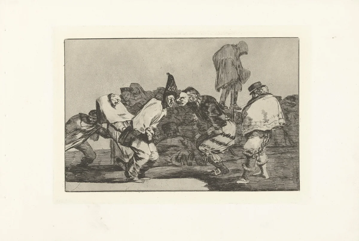 Dwaasheid van het carnaval by Francisco de Goya, print, 1815-1820