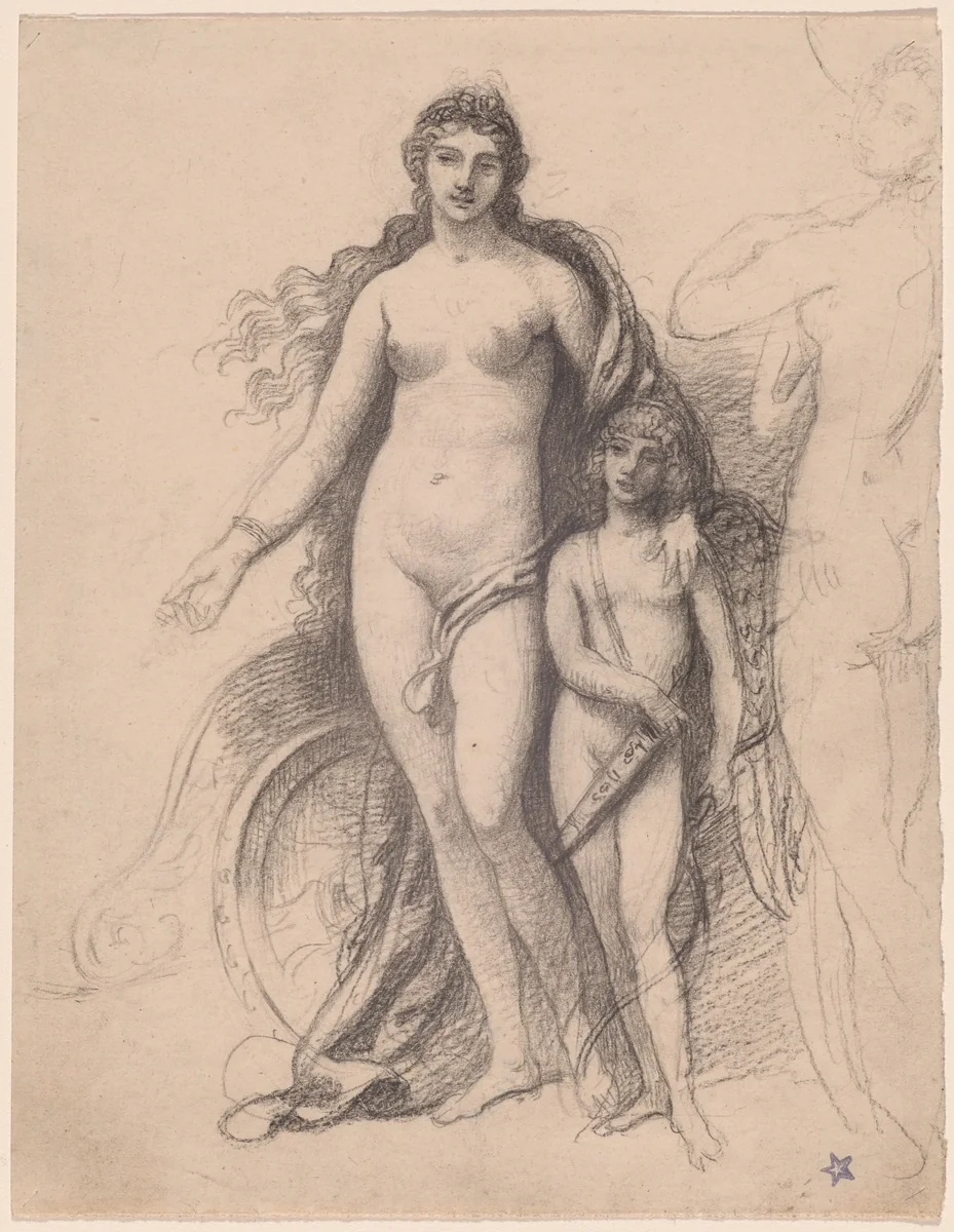 Venus and Cupid by Armand Point, drawing, 1880-1899