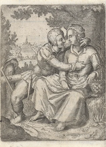 Liefdespaar by anonymous, print, 1607