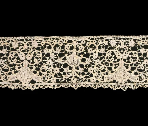 Border by Belgium, Flanders, textile, 1675-1700