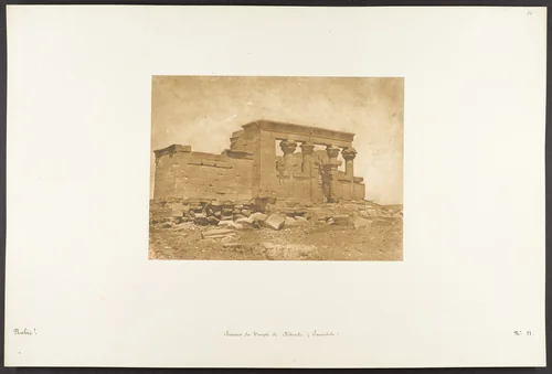 Pronaos du Temple de Déboude (Parembole) by Maxime Du Camp, photograph, 1850
