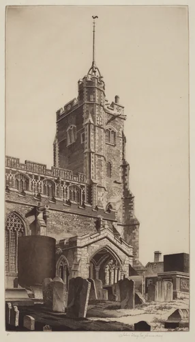 Cavendish Church by John Taylor Arms, print, 1944