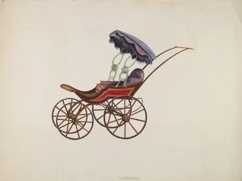 Baby Buggy by Einar Heiberg, index of american design, 1939
