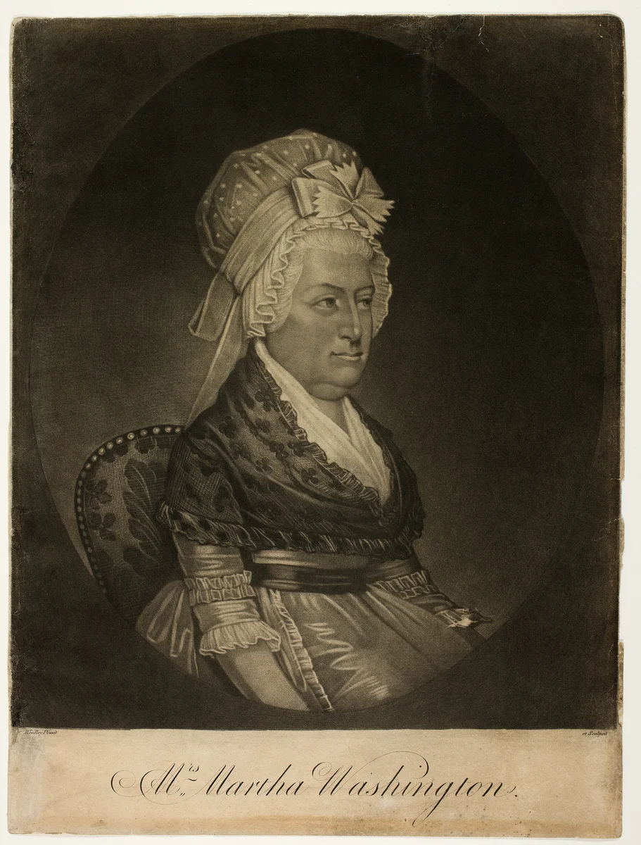 Martha Washington by William Woolley, print, 1795-1805