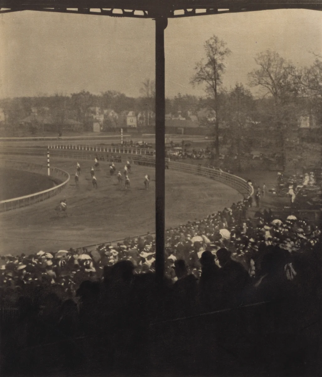 Going to the Post, Morris Park by Alfred Stieglitz, photograph, 1904