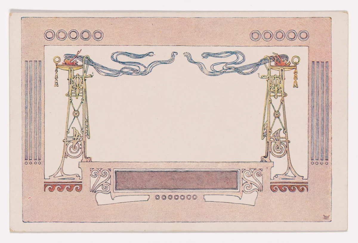 Wiener Künstler-Postkarte Serie 33/2 by Josef Hoffmann, design, 1898