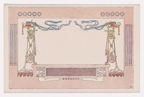 Wiener Künstler-Postkarte Serie 33/2 by Josef Hoffmann, design, 1898