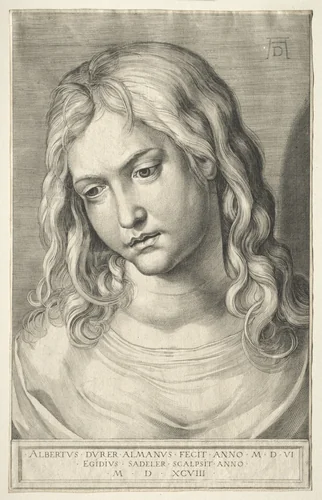 Head of the Young Christ by Aegidius Sadeler, print, 1593-1603