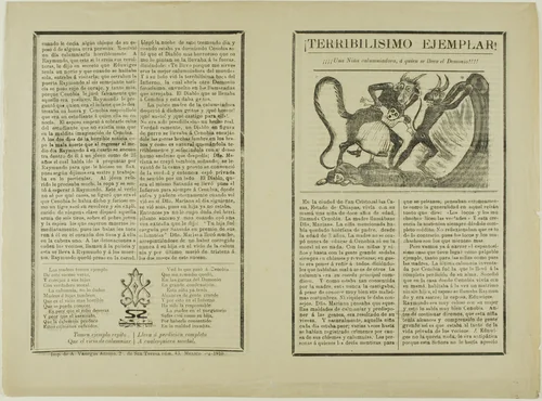 Very Terrible Example! by José Guadalupe Posada, print, 1910