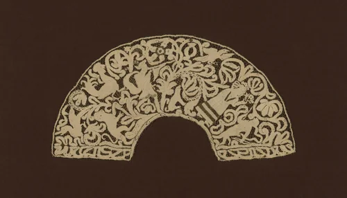 Fan Leaf by Italy, textile, 1726-1750